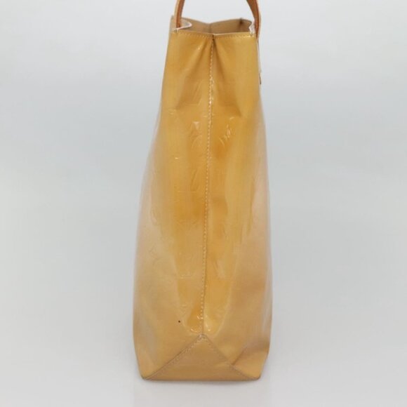 LOUIS VUITTON Monogram Vernis Reade MM Hand Bag Beige LV Auth - Picture 5 of 16